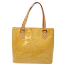 LOUIS VUITTON Monogram Vernis Houston Hand Bag Beige M91004 LV Auth 135882-13