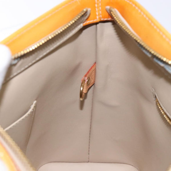 LOUIS VUITTON Monogram Vernis Houston Hand Bag Beige M91004 LV Auth 135882