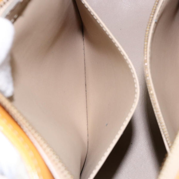 LOUIS VUITTON Monogram Vernis Houston Hand Bag Beige M91004 LV Auth 135882