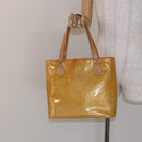 LOUIS VUITTON Monogram Vernis Houston Hand Bag Beige M91004 LV Auth 135882-26