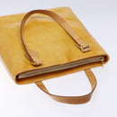 LOUIS VUITTON Monogram Vernis Houston Hand Bag Beige M91004 LV Auth 135882-6