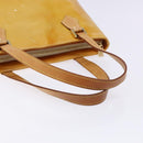 LOUIS VUITTON Monogram Vernis Houston Hand Bag Beige M91004 LV Auth 135882-7