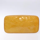 LOUIS VUITTON Monogram Vernis Houston Hand Bag Beige M91004 LV Auth 135882-5