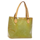 LOUIS VUITTON Monogram Vernis Houston Hand Bag Baby Blue M91005 LV Auth 135883-1