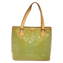 LOUIS VUITTON Monogram Vernis Houston Hand Bag Baby Blue M91005 LV Auth 135883-2