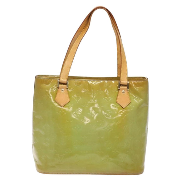 LOUIS VUITTON Monogram Vernis Houston Hand Bag Baby Blue M91005 LV Auth 135883