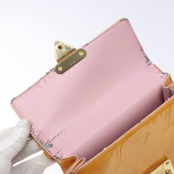 LOUIS VUITTON Vernis Spring Street Hand Bag Marshmallow Pink M91033 Auth 135887