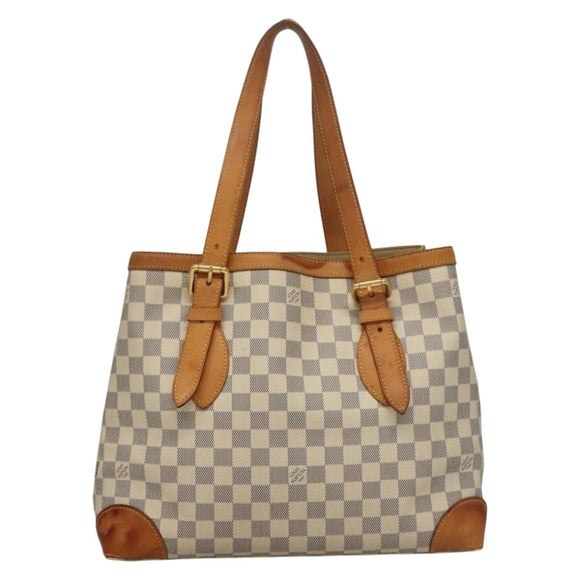 LOUIS VUITTON Damier Azur Hampstead MM Tote Bag N51206 LV Auth 135893