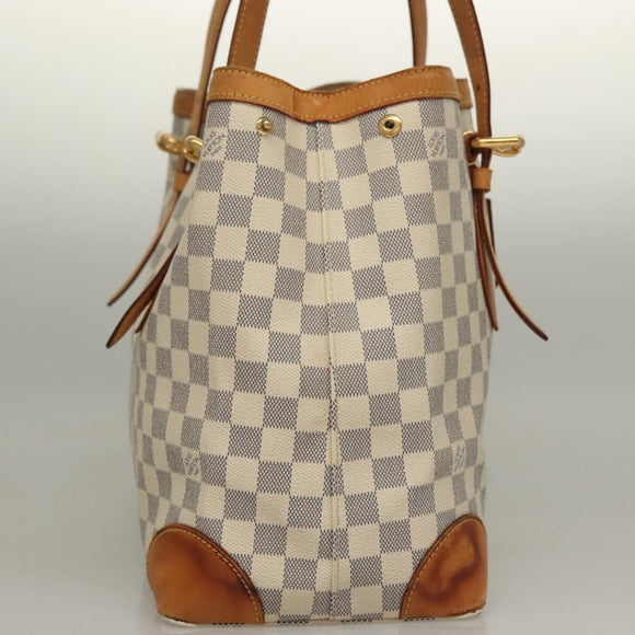 LOUIS VUITTON Damier Azur Hampstead MM Tote Bag N51206 LV Auth 135893
