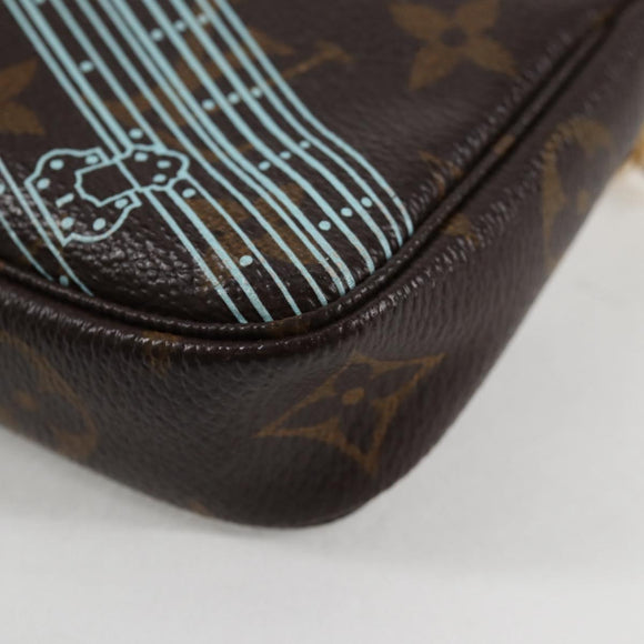 LOUIS VUITTON Christmas Only Mini Pochette Accessoires Pouch M58501 Auth 135900V