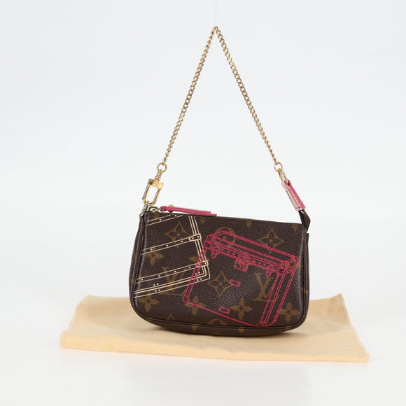 LOUIS VUITTON Christmas Only Mini Pochette Accessoires Pouch M58501 Auth 135900V