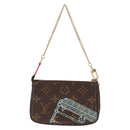 LOUIS VUITTON Christmas Only Mini Pochette Accessoires Pouch M58501 Auth 135900V-2