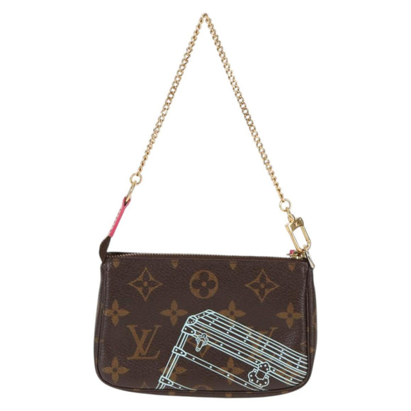 LOUIS VUITTON Christmas Only Mini Pochette Accessoires Pouch M58501 Auth 135900V