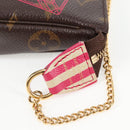 LOUIS VUITTON Christmas Only Mini Pochette Accessoires Pouch M58501 Auth 135900V-8