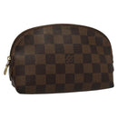 LOUIS VUITTON Damier Ebene Pochette Cosmetic PM Pouch N47516 LV Auth 135908-1