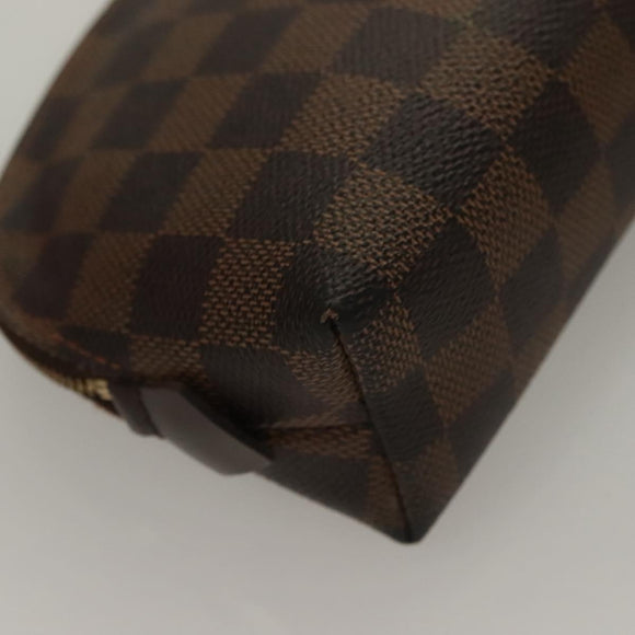 LOUIS VUITTON Damier Ebene Pochette Cosmetic PM Pouch N47516 LV Auth 135908