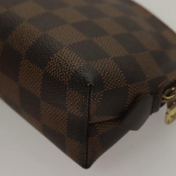 LOUIS VUITTON Damier Ebene Pochette Cosmetic PM Pouch N47516 LV Auth 135908