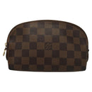 LOUIS VUITTON Damier Ebene Pochette Cosmetic PM Pouch N47516 LV Auth 135908-13