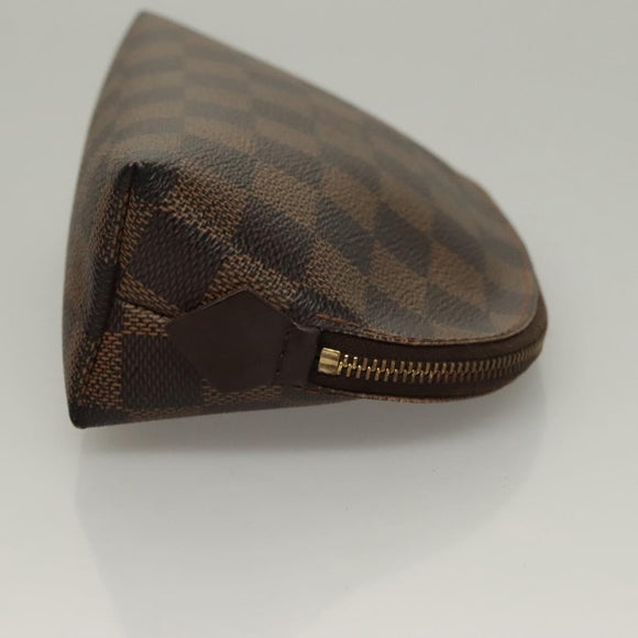 LOUIS VUITTON Damier Ebene Pochette Cosmetic PM Pouch N47516 LV Auth 135908