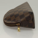 LOUIS VUITTON Damier Ebene Pochette Cosmetic PM Pouch N47516 LV Auth 135908-4