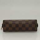 LOUIS VUITTON Damier Ebene Pochette Cosmetic PM Pouch N47516 LV Auth 135908-6