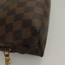 LOUIS VUITTON Damier Ebene Pochette Cosmetic PM Pouch N47516 LV Auth 135908-7