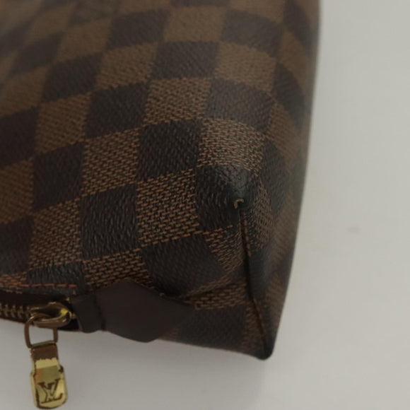 LOUIS VUITTON Damier Ebene Pochette Cosmetic PM Pouch N47516 LV Auth 135908