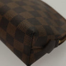 LOUIS VUITTON Damier Ebene Pochette Cosmetic PM Pouch N47516 LV Auth 135908-14
