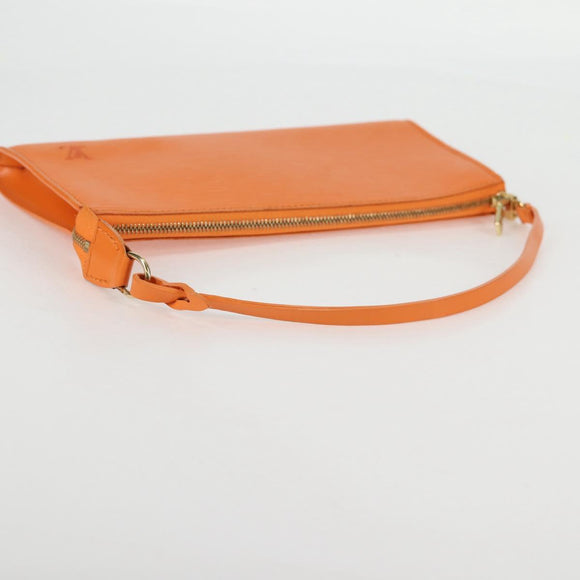 LOUIS VUITTON Epi Pochette Accessoires Pouch Orange Mandarin M5294H Auth 135912V
