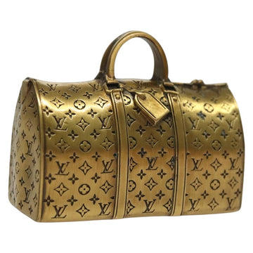 LOUIS VUITTON Paper weight metal Gold LV Auth 135916