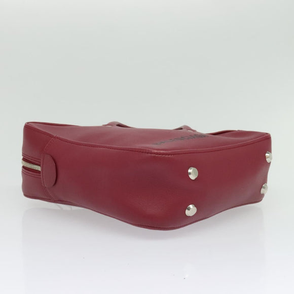 BALENCIAGA Triangle Duffel Hand Bag Leather 2way Red 476975 Auth 135922