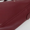 BALENCIAGA Triangle Duffel Hand Bag Leather 2way Red 476975 Auth 135922-15