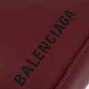 BALENCIAGA Triangle Duffel Hand Bag Leather 2way Red 476975 Auth 135922-16