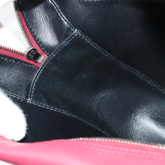 BALENCIAGA Triangle Duffel Hand Bag Leather 2way Red 476975 Auth 135922