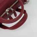 BALENCIAGA Triangle Duffel Hand Bag Leather 2way Red 476975 Auth 135922-7