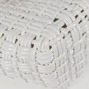 BALENCIAGA Bistro XS Hand Bag Enamel 2way White Silver 671342 Auth 135923M-16