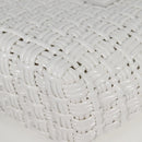 BALENCIAGA Bistro XS Hand Bag Enamel 2way White Silver 671342 Auth 135923M-19