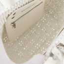 BALENCIAGA Bistro XS Hand Bag Enamel 2way White Silver 671342 Auth 135923M-10