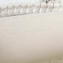 BALENCIAGA Bistro XS Hand Bag Enamel 2way White Silver 671342 Auth 135923M-11