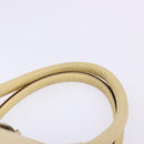 PRADA Gamaguchi Hand Bag Leather Beige Gold Auth 135924-8