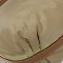PRADA Tote Bag Nylon Beige Silver Auth 135926-15