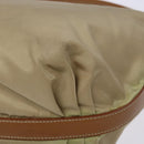 PRADA Tote Bag Nylon Beige Silver Auth 135926-16