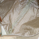 PRADA Tote Bag Nylon Beige Silver Auth 135926-10