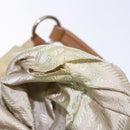 PRADA Tote Bag Nylon Beige Silver Auth 135926-11