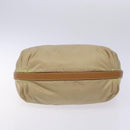 PRADA Tote Bag Nylon Beige Silver Auth 135926-5