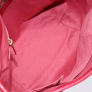 Salvatore Ferragamo Gancini Hand Bag Leather Red Gold Auth 135928-16