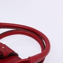 Salvatore Ferragamo Gancini Hand Bag Leather Red Gold Auth 135928-8