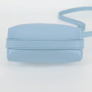 Salvatore Ferragamo Gancini Shoulder Bag Leather Light Blue Gold Auth 135930M-10