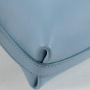 Salvatore Ferragamo Gancini Shoulder Bag Leather Light Blue Gold Auth 135930M-11