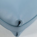 Salvatore Ferragamo Gancini Shoulder Bag Leather Light Blue Gold Auth 135930M-13